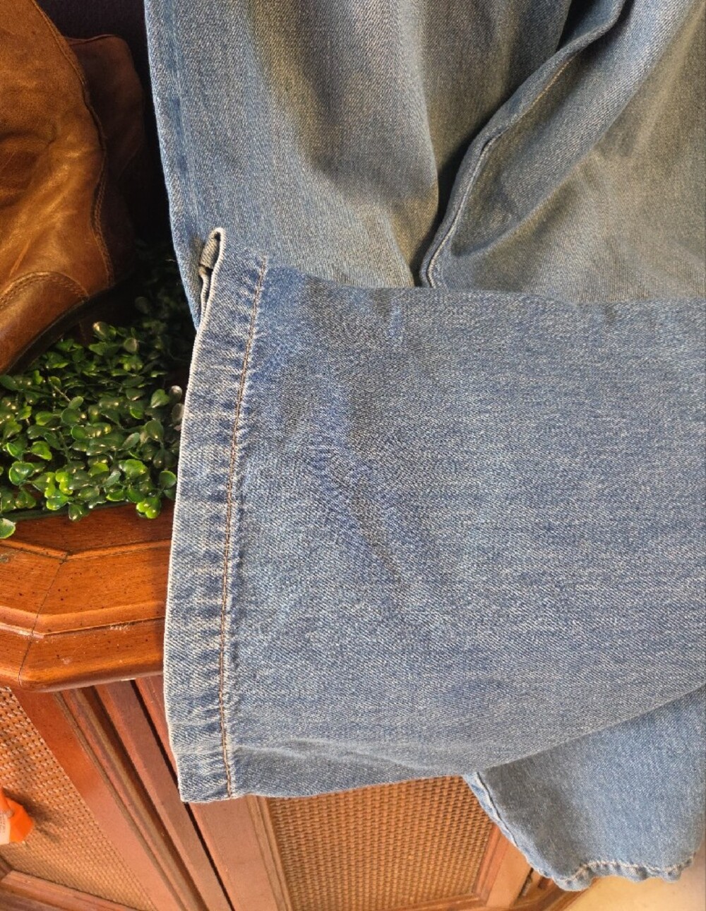 Free People -The Stride - Wide Leg Jeans In Walk Away Blue Sz 28 - Picture 3 of 9